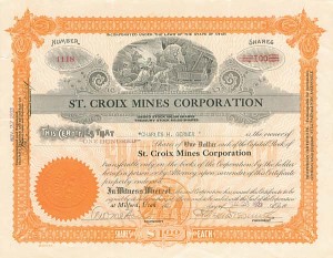 St. Croix Mines Corporation - Stock Certificate